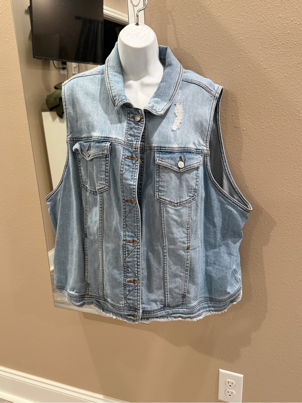 Ava & Viv Light Blue Denim Vest